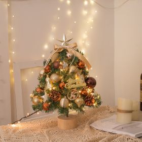 Tabletop Christmas Tree Small Mini Christmas Tree for Table Top;  Artificial Snow Flocked with Xmas Ornaments;  Gold Christmas Decorations for Home Of