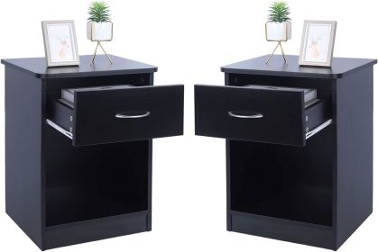 2 pcs of lack nightstand with Drawers, End Table Bedroom Side Tables Bedside Cabinets