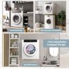 Electric Portable Clothes Dryer, Front Load Laundry Dryer with Touch Screen Panel and Stainless Steel Tub for Apartments, Dormitory, and RVs