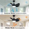 YUHAO Modern 30 in.Integrated LED Ceiling Fan With Matte Black Blades