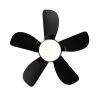 YUHAO Modern 30 in.Integrated LED Ceiling Fan With Matte Black Blades