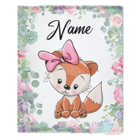 Personalized Name Flannel Milestone Blanket (Option: 18style-100X120cm)