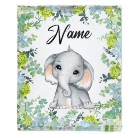 Personalized Name Flannel Milestone Blanket (Option: 5style-100X120cm)