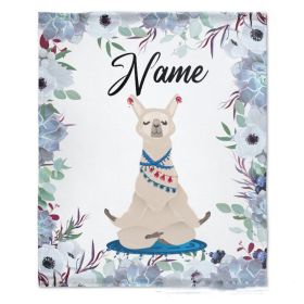 Personalized Name Flannel Milestone Blanket (Option: 6style-100X120cm)