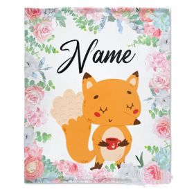 Personalized Name Flannel Milestone Blanket (Option: 16style-100X120cm)