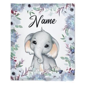 Personalized Name Flannel Milestone Blanket (Option: 4style-100X120cm)