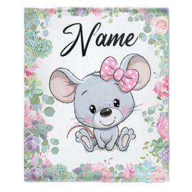 Personalized Name Flannel Milestone Blanket (Option: 19style-100X120cm)