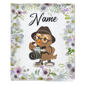 Personalized Name Flannel Milestone Blanket (Option: 11style-100X120cm)