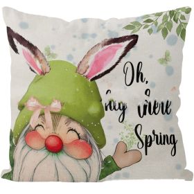 Spring Theme Blue Throw Pillowcase (Option: Style 1-45X45CM)