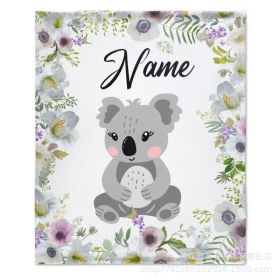 Personalized Name Flannel Milestone Blanket (Option: 20style-100X150cm)