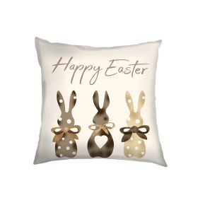 Easter Bunny Pillowcase (Option: Easter Bunny-45x45cm-1PCS)