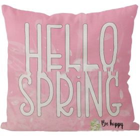 Spring Theme Blue Throw Pillowcase (Option: Style 6-45X45CM)