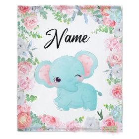 Personalized Name Flannel Milestone Blanket (Option: 3style-75X100cm)