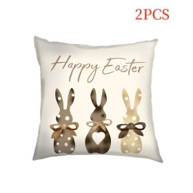 Easter Bunny Pillowcase (Option: Easter Bunny-45x45cm-2PCS)