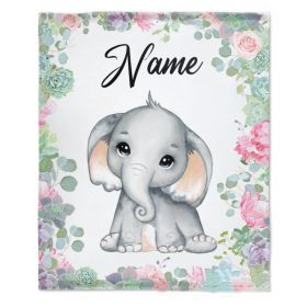 Personalized Name Flannel Milestone Blanket (Option: 1style-75X100cm)