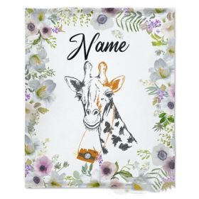 Personalized Name Flannel Milestone Blanket (Option: 21style-75X100cm)