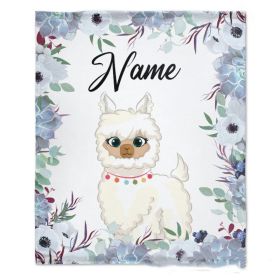 Personalized Name Flannel Milestone Blanket (Option: 8style-75X100cm)