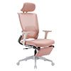 High back mesh chair  with wideand fixed headrest; color black; 300lbs (Color: Pink)