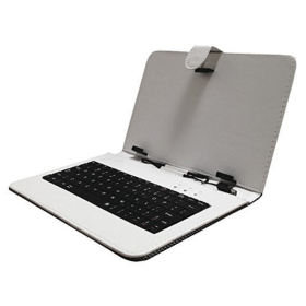 Supersonic 7" Tablet Keyboard and Case (Color: White)