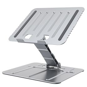 Laptop Stand Riser Stepless Angle Adjustable Ergonomic Notebook Holder Heat Dissipation Notebook Elevator for Laptop Tablet Drawing Board up to 15.6in (Color: Silver)