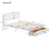 Full Size Platform Bed with Under-bed Drawers