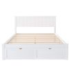 Full Size Platform Bed with Under-bed Drawers