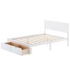 Full Size Platform Bed with Under-bed Drawers