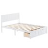 Full Size Platform Bed with Under-bed Drawers