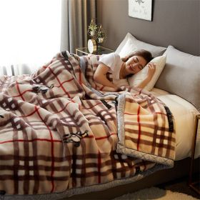 Winter Plush And Thick Warm Blanket (Option: Dream As Horse Coffee-180x220cm)